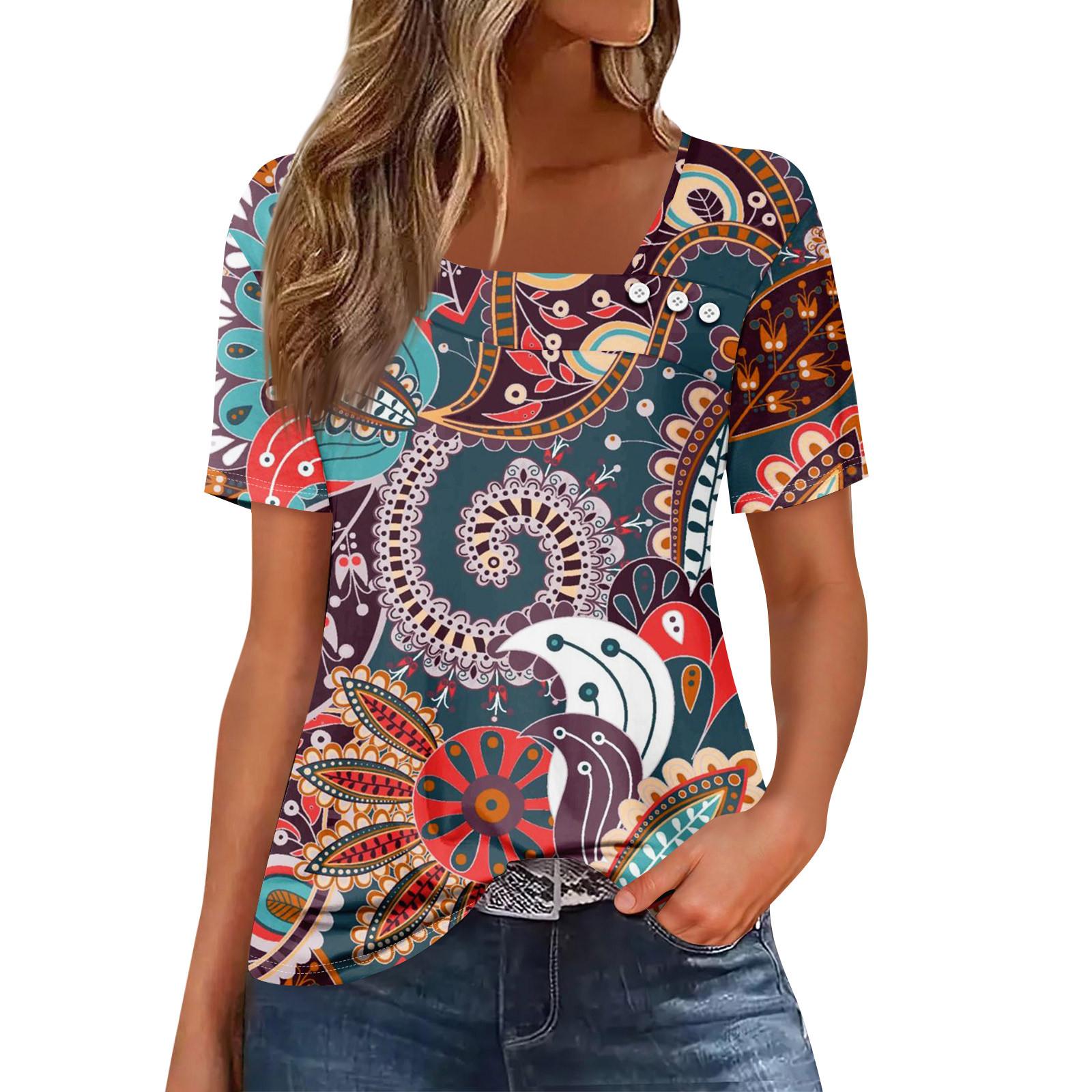 Женская повседневная футболка с асимметричным вырезом и коротким рукавом, декоративная пуговица L
Женская повседневная футболка с асимметричным вырезом и коротким рукавом, декоративная пуговица L