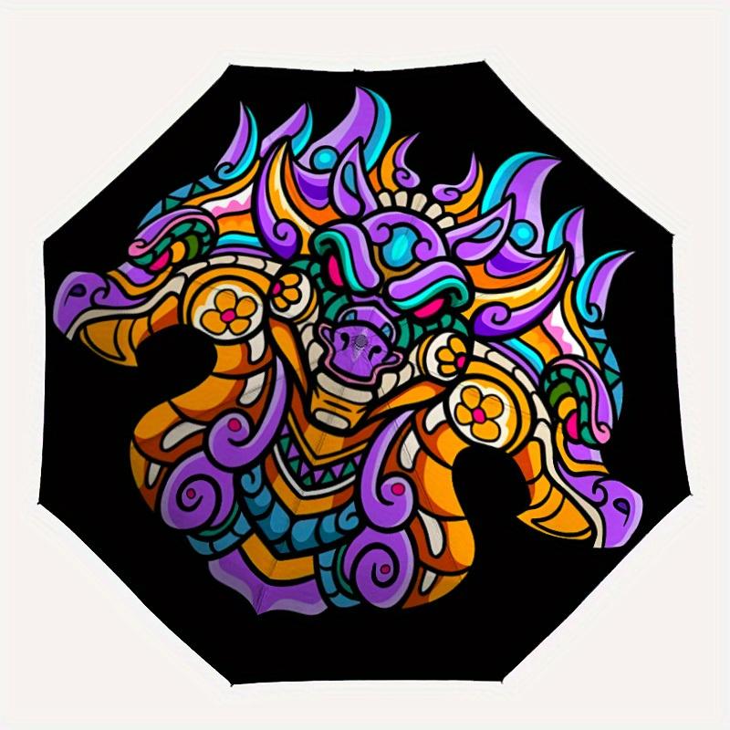 1pc Dragon Mandala Automatic Open/close, Heavy-Duty Iron Frame & 8-Rib structure, Compact Folding Umbrella for Women/Men, All-Season Travel, Halloween
1pc Dragon Mandala Automatic Open/close, Heavy-Duty Iron Frame & 8-Rib structure, Compact Folding Umbrella for Women/Men, All-Season Travel, Halloween