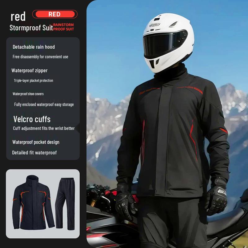 Unisex Waterproof Motorcycle and Scooter Full-Body Rain Suit L червоний
Unisex Waterproof Motorcycle and Scooter Full-Body Rain Suit L червоний