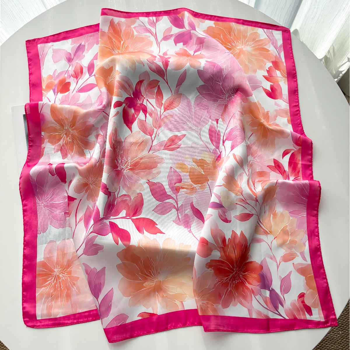 Luxury Square Scarf For Women Floral Imitation Silk Scarves Bandanas Elegant Ladies Hijab Neckerchief Soft Stain Shawl Wraps
Luxury Square Scarf For Women Floral Imitation Silk Scarves Bandanas Elegant Ladies Hijab Neckerchief Soft Stain Shawl Wraps