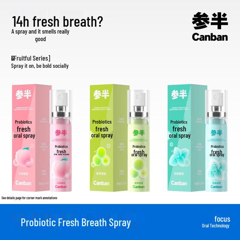 Canban Green Grape Breath Freshener Mouth Spray
Canban Green Grape Breath Freshener Mouth Spray