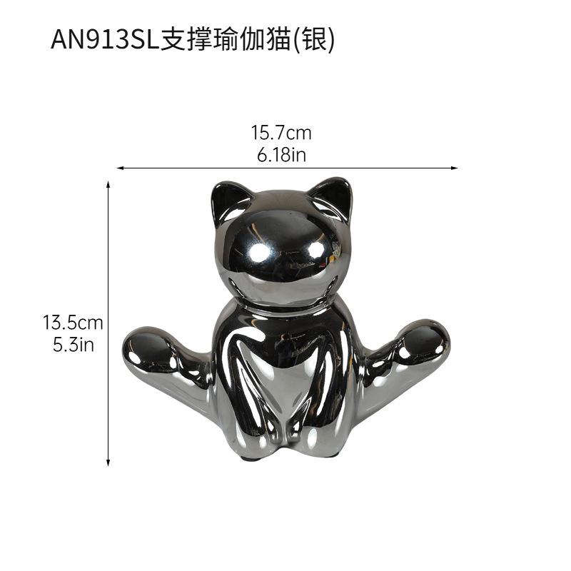 Silver Ceramic Ornaments Cartoon Silver Plated Animal Decorations Study and Home Crafts Home Decor Figurines Miniatures Decor
Silver Ceramic Ornaments Cartoon Silver Plated Animal Decorations Study and Home Crafts Home Decor Figurines Miniatures Decor