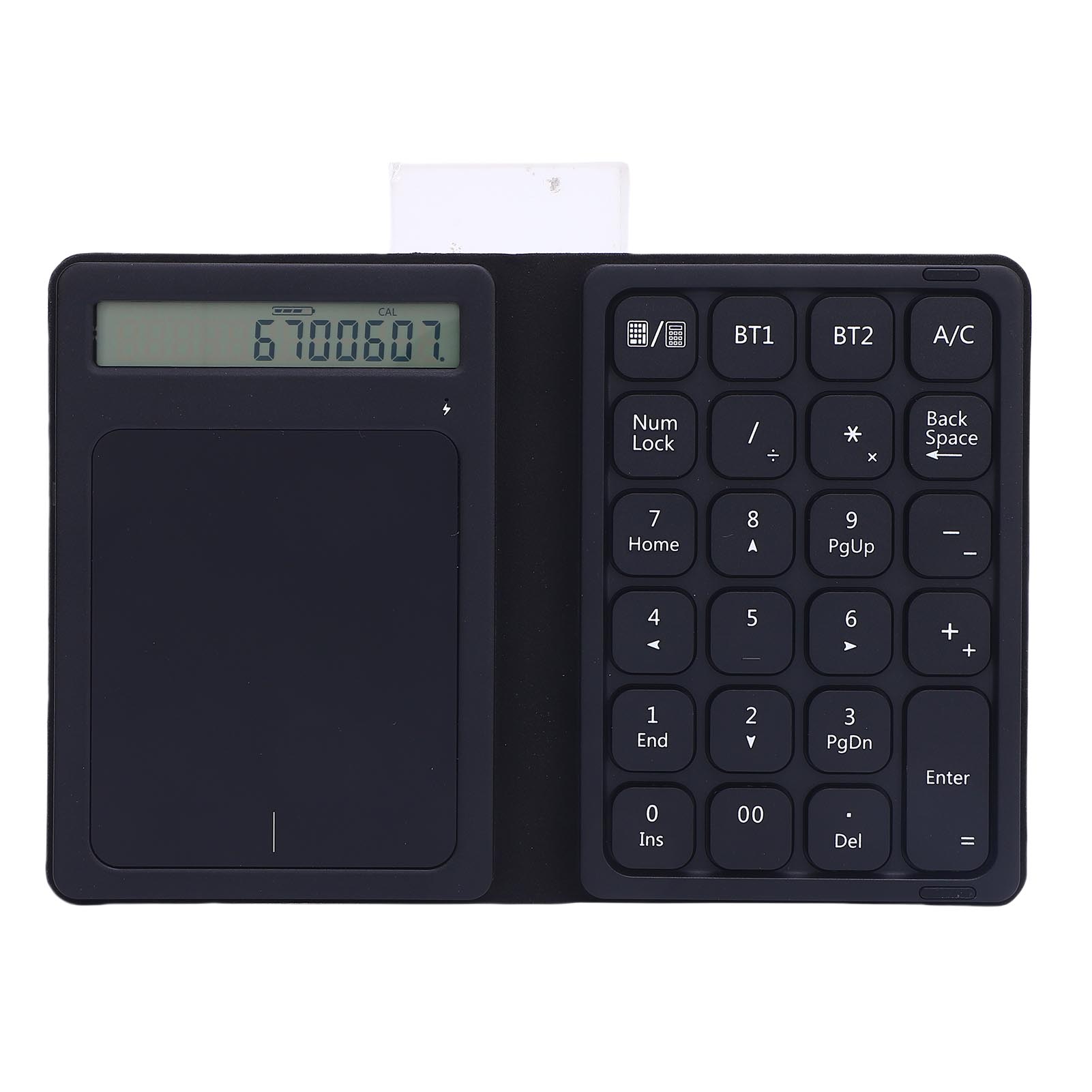 23-клавишная Bluetooth-цифровая клавиатура с тачпадом и калькулятором 3 в 1 складная ультратонкая беспроводная
23-клавишная Bluetooth-цифровая клавиатура с тачпадом и калькулятором 3 в 1 складная ультратонкая беспроводная