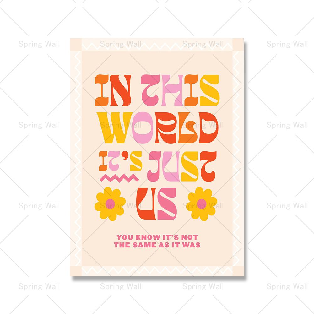 Вдохновляющая цитата: «В этом мире это только мы, мы будем в порядке», печать на холсте, картина, скандинавская настенная картина, красочный декор 21x30cm No Framed
Вдохновляющая цитата: «В этом мире это только мы, мы будем в порядке», печать на холсте, картина, скандинавская настенная картина, красочный декор 21x30cm No Framed