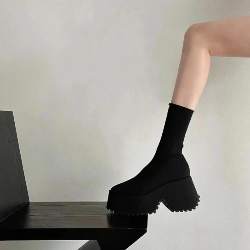 Cotton Fabric Mid-Calf Sock Boots 2024 New Strange Style Shoes for Women Winter Slip-On Round Toe High Heel Women s Boots
Cotton Fabric Mid-Calf Sock Boots 2024 New Strange Style Shoes for Women Winter Slip-On Round Toe High Heel Women s Boots