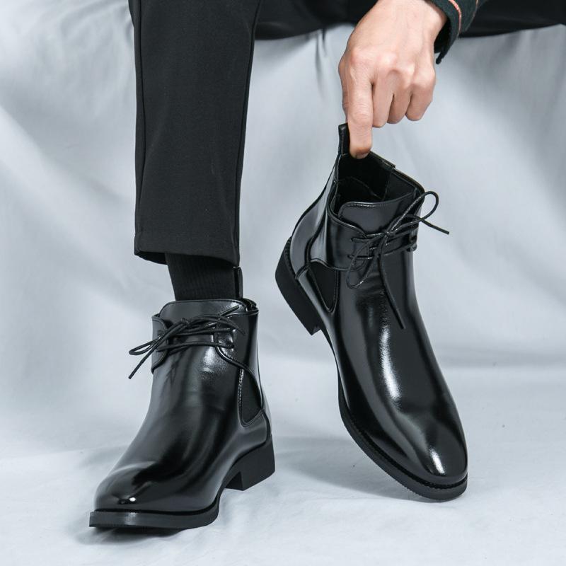 Exclusive for large size Chelsea boots men s British style fashion high top leather shoes side zipper middle help Martin boots gentleman 47 темно-коричневого кольору
Exclusive for large size Chelsea boots men s British style fashion high top leather shoes side zipper middle help Martin boots gentleman 47 темно-коричневого кольору