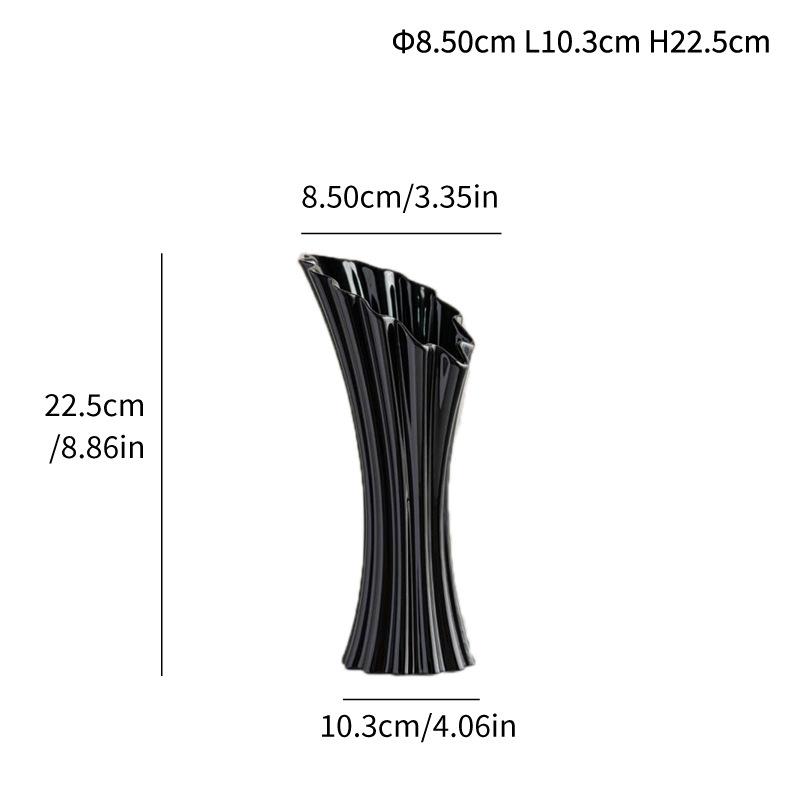 Creative Nordic Ceramic Alien Striped Vase, Home Living Room Desktop Office Decoration Modern Minimalist Flower Arrangement, 1Pc
Creative Nordic Ceramic Alien Striped Vase, Home Living Room Desktop Office Decoration Modern Minimalist Flower Arrangement, 1Pc