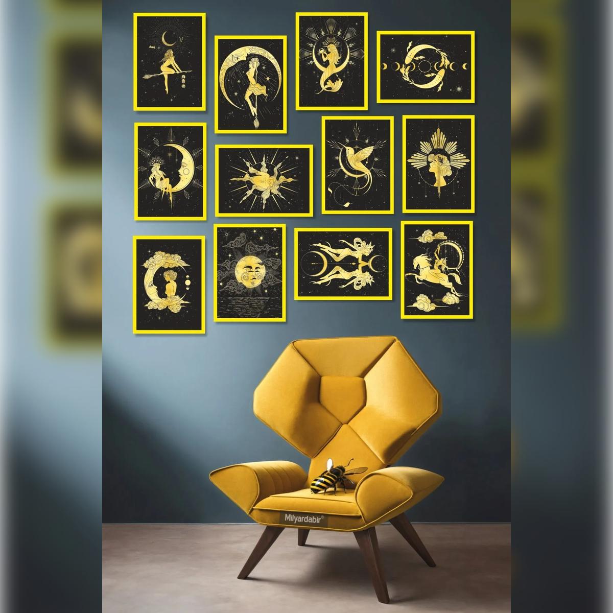 12-Piece MDF Wall Art Set with Mythological Figures
12-Piece MDF Wall Art Set with Mythological Figures