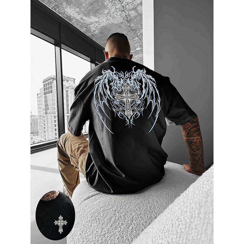 Men s Street Style Skull & Wings Graphic Tee Casual Loose Fit Short Sleeve T-Shirt with Round Neck Perfect for Summer Tops Tee 4XL
Men s Street Style Skull & Wings Graphic Tee Casual Loose Fit Short Sleeve T-Shirt with Round Neck Perfect for Summer Tops Tee 4XL