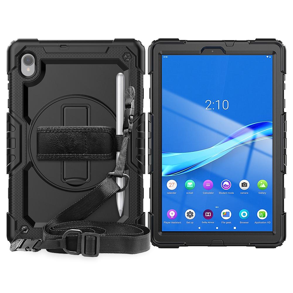 For Lenovo M10 Plus/Smart Tab M10 FHD Plus Silicone+PC Tablet Case Hand Strap Kickstand Shockproof Cover with Shoulder Strap Black
For Lenovo M10 Plus/Smart Tab M10 FHD Plus Silicone+PC Tablet Case Hand Strap Kickstand Shockproof Cover with Shoulder Strap Black