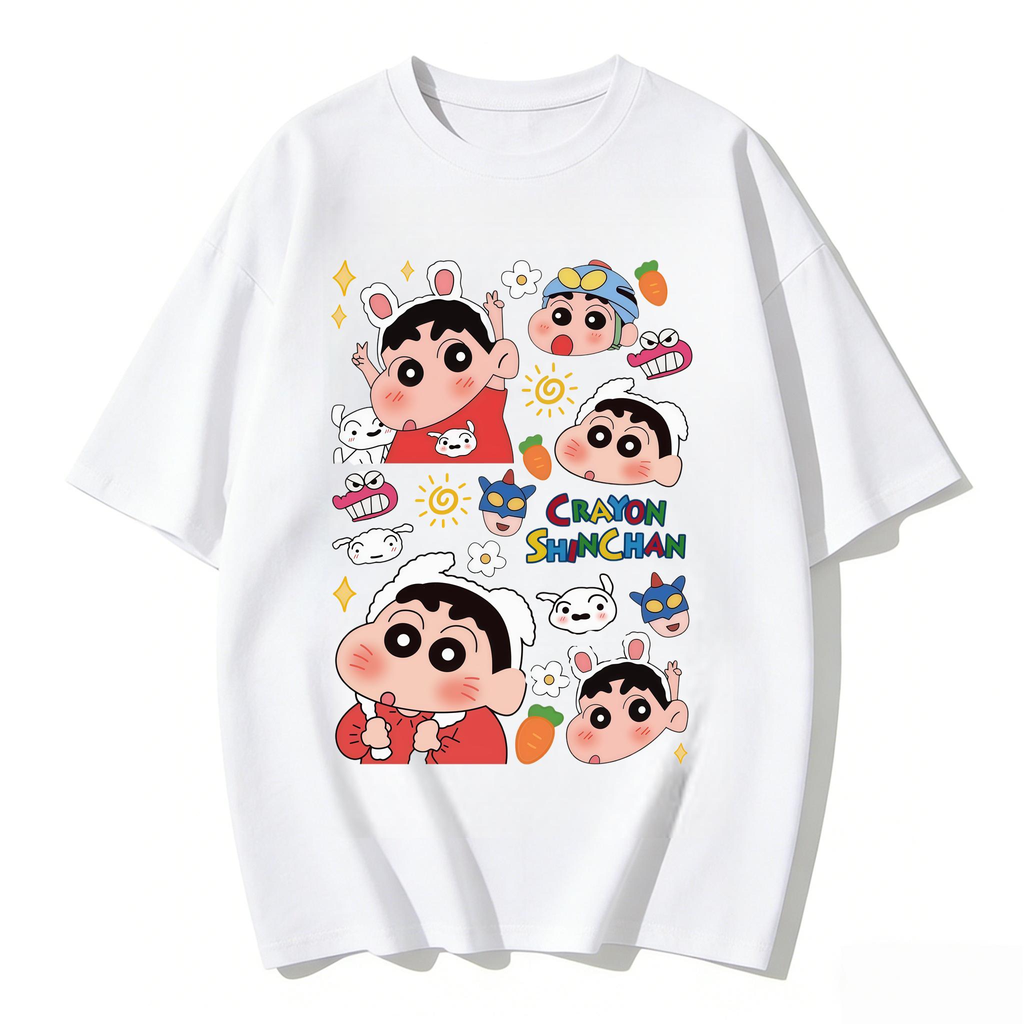 Crayon Shinchan Cute Cartoon Print TShirt Casual Oversized Cotton Tee Anime Graphic Short Sleeve Top for Unisex Women S
Crayon Shinchan Cute Cartoon Print TShirt Casual Oversized Cotton Tee Anime Graphic Short Sleeve Top for Unisex Women S