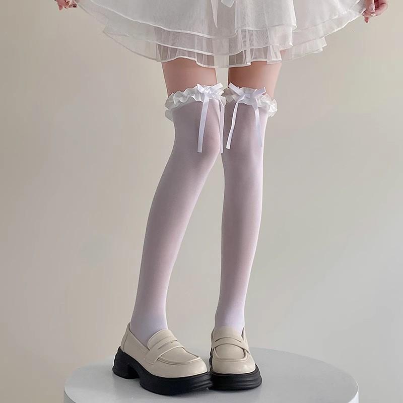 Women Sexy Lace Thigh High Socks Girls Sweet Cute Socks Japanese Lolita Jk Knee High Long Socks Black White Bow Ribbon Stockings One Size
Women Sexy Lace Thigh High Socks Girls Sweet Cute Socks Japanese Lolita Jk Knee High Long Socks Black White Bow Ribbon Stockings One Size