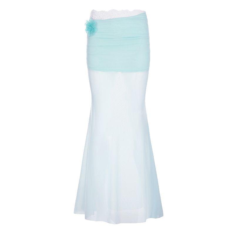 H Home European and American Women s Clothing Pure Desire Sexy Three-Dimensional Flower Lace Patchwork Blue Skirt Sheer Mesh Long Skirt for Women Blue S
H Home European and American Women s Clothing Pure Desire Sexy Three-Dimensional Flower Lace Patchwork Blue Skirt Sheer Mesh Long Skirt for Women Blue S