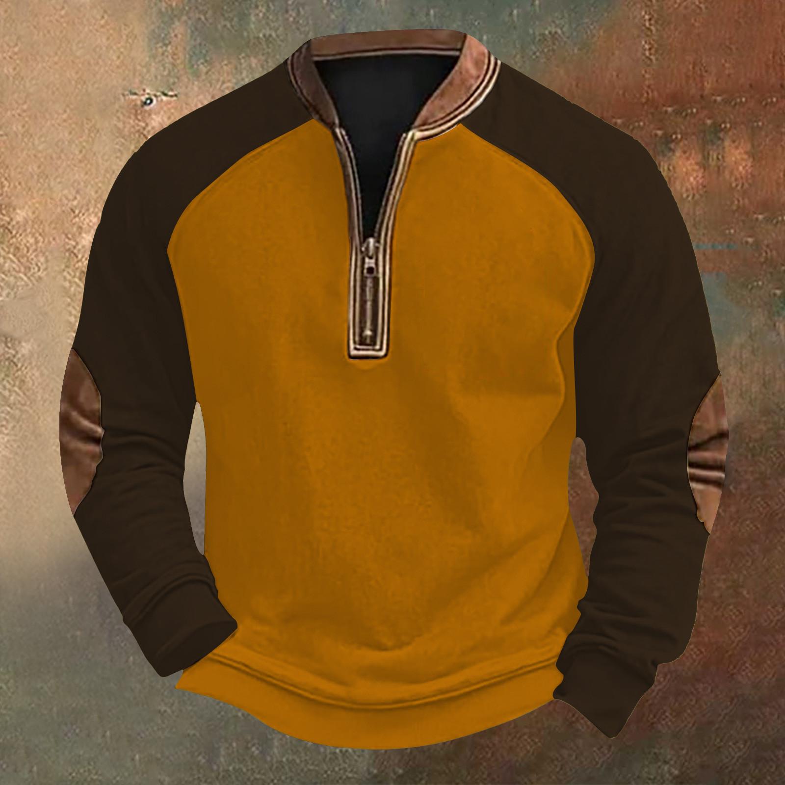 Мужская повседневная толстовка в стиле ретро с цветными блоками на молнии S верблюд
Мужская повседневная толстовка в стиле ретро с цветными блоками на молнии S верблюд