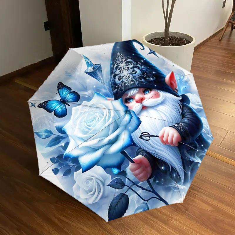 Blue Rose Fantasy Gnome Automatic Opening Folding Umbrella - 8 Bone Iron Frame, Suitable for Fans, Travel, Daily Use, Gift for Festivals1125
Blue Rose Fantasy Gnome Automatic Opening Folding Umbrella - 8 Bone Iron Frame, Suitable for Fans, Travel, Daily Use, Gift for Festivals1125