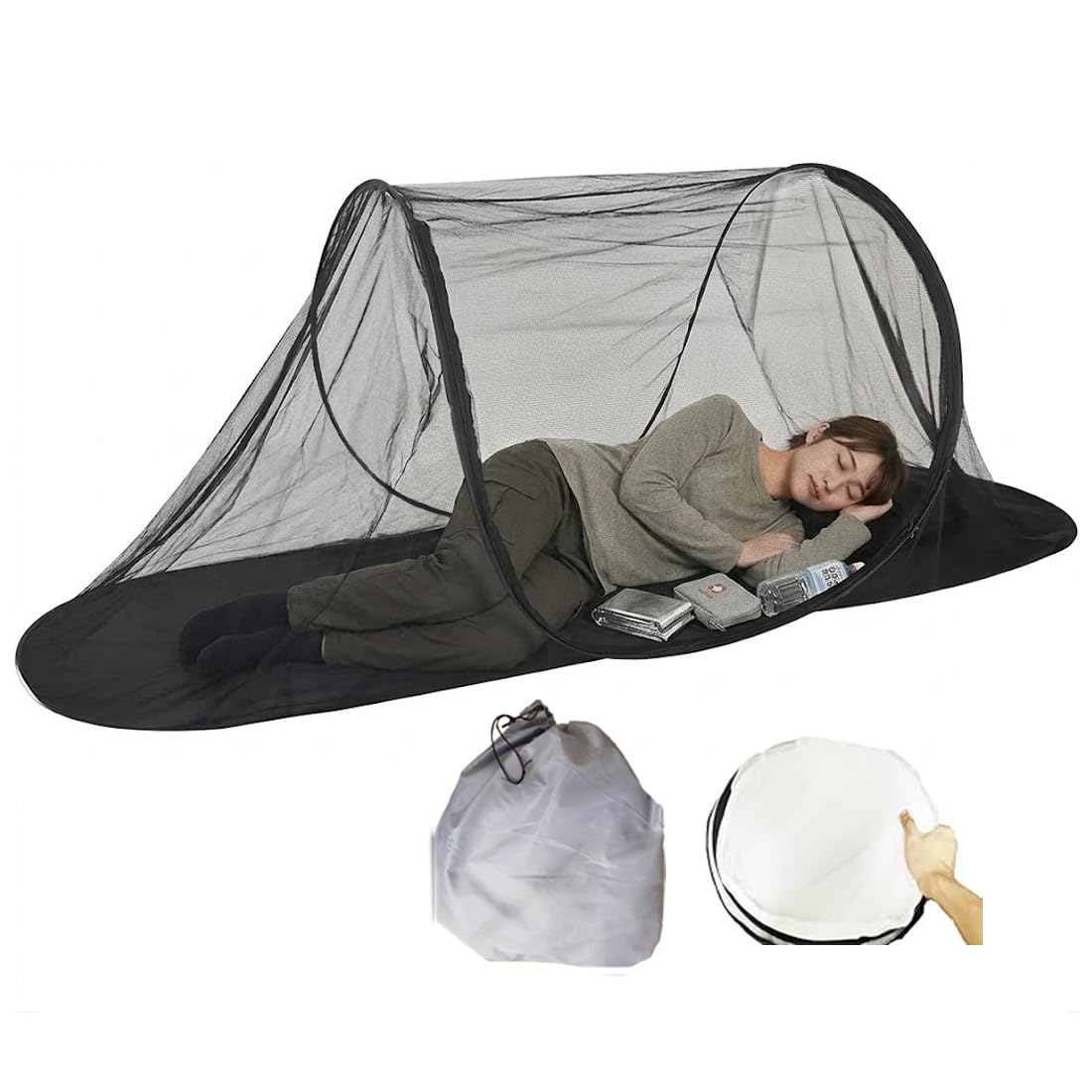 Mesh Tent, Emergency Use, Pop-Up, Freestanding, Long-Term Power Outage/Evacuation Shelter Measures, Light-Blocking, Insect-Proof, Waterproof, 1 Person
Mesh Tent, Emergency Use, Pop-Up, Freestanding, Long-Term Power Outage/Evacuation Shelter Measures, Light-Blocking, Insect-Proof, Waterproof, 1 Person