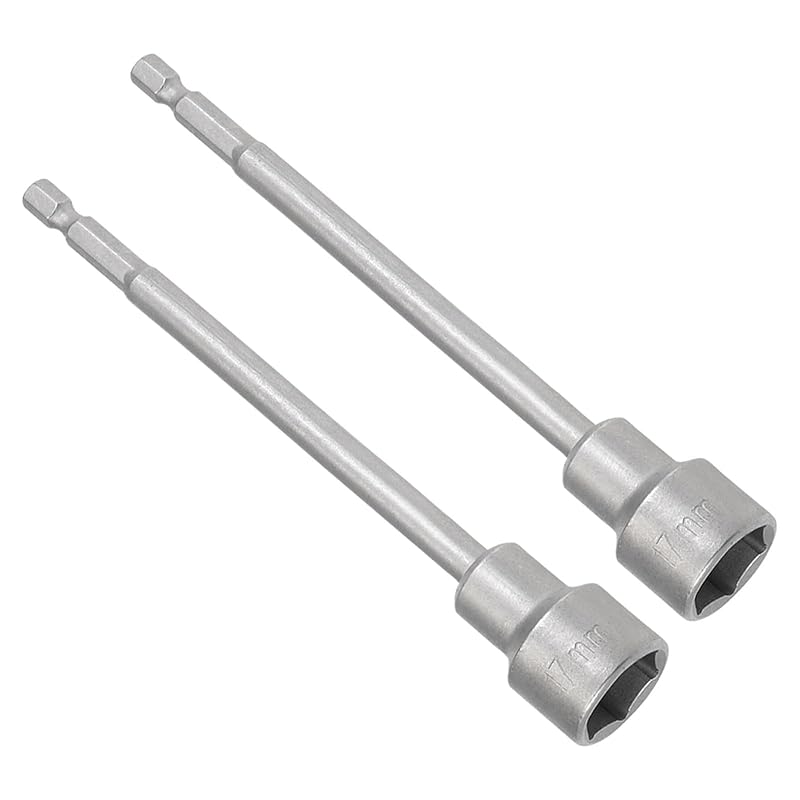 CoCud magnetic nut setter driver 17mm socket 1/4 hex shank CR-V steel long hexagonal shank wrench tool - (Application: Automotive parts repair) set
CoCud magnetic nut setter driver 17mm socket 1/4 hex shank CR-V steel long hexagonal shank wrench tool - (Application: Automotive parts repair) set