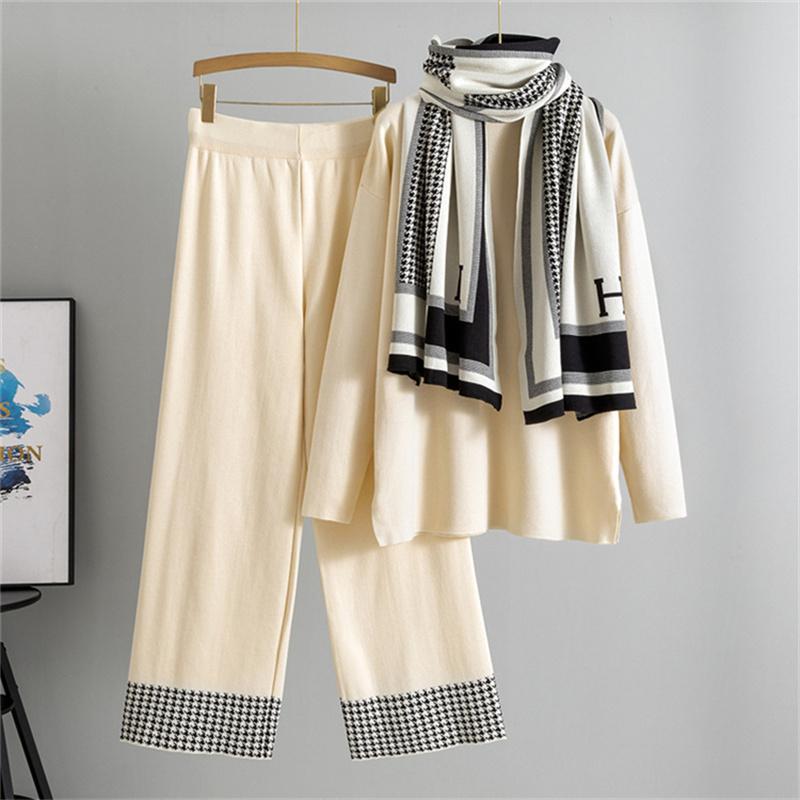 Женский осенне-зимний модный темпераментный комплект шаль свитер с высоким воротом свободные широкие брюки повседневный комплект-тройка One Size абрикосовый
Женский осенне-зимний модный темпераментный комплект шаль свитер с высоким воротом свободные широкие брюки повседневный комплект-тройка One Size абрикосовый