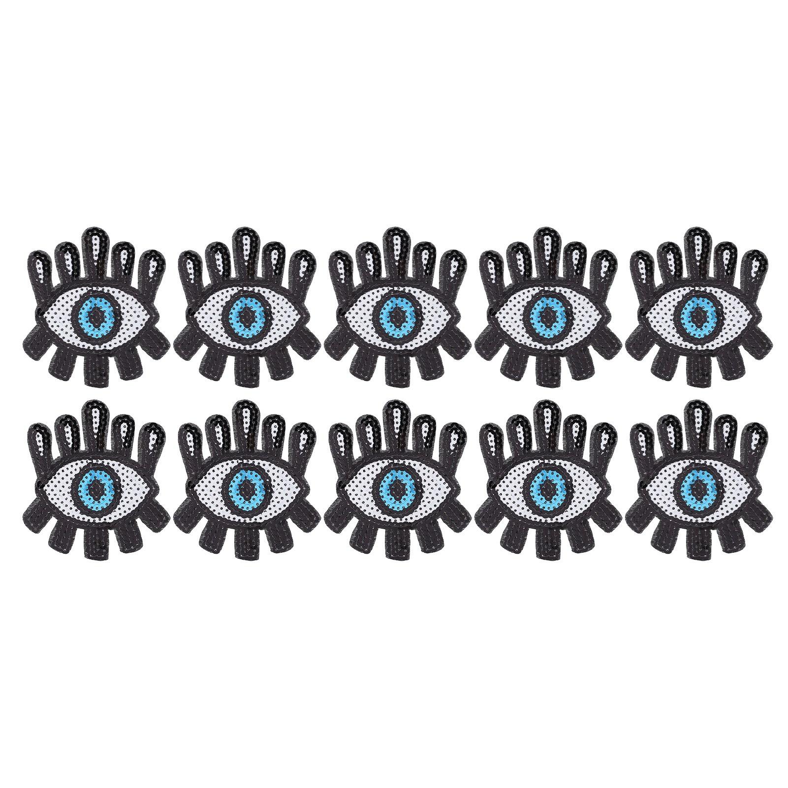 10Pcs Embroidered Patches Sequin Eye Shape Covering Breakages Stains Iron On Patches for DIY
10Pcs Embroidered Patches Sequin Eye Shape Covering Breakages Stains Iron On Patches for DIY