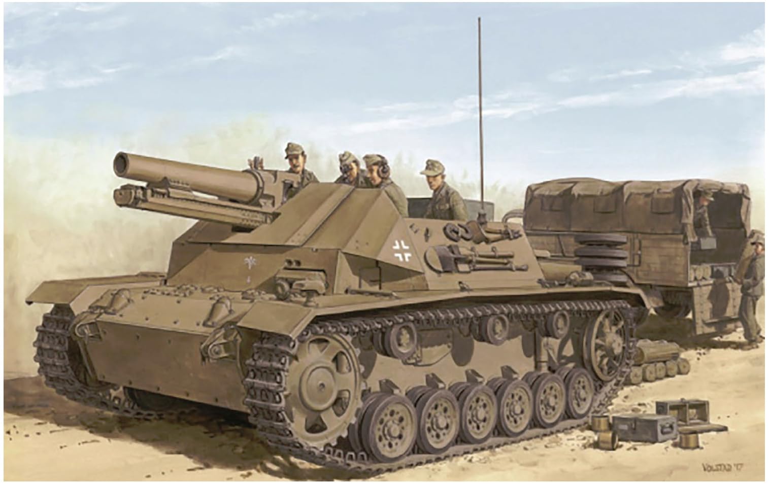Platz Dragon WW2 German Africa Corps Panzer III 15cm Howitzer with Magic Barrel Deluxe Kit Plastic Model Kit DR6904SP 1/35 s.IG.33 Self-Propelled
Platz Dragon WW2 German Africa Corps Panzer III 15cm Howitzer with Magic Barrel Deluxe Kit Plastic Model Kit DR6904SP 1/35 s.IG.33 Self-Propelled