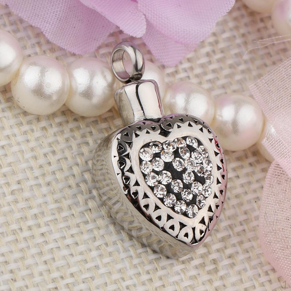 Rhinest Heart Кремация Урна на память Подвеска из нержавеющей стали Подвески для изготовления ювелирных изделий - Серебро, 3 см
Rhinest Heart Кремация Урна на память Подвеска из нержавеющей стали Подвески для изготовления ювелирных изделий - Серебро, 3 см
