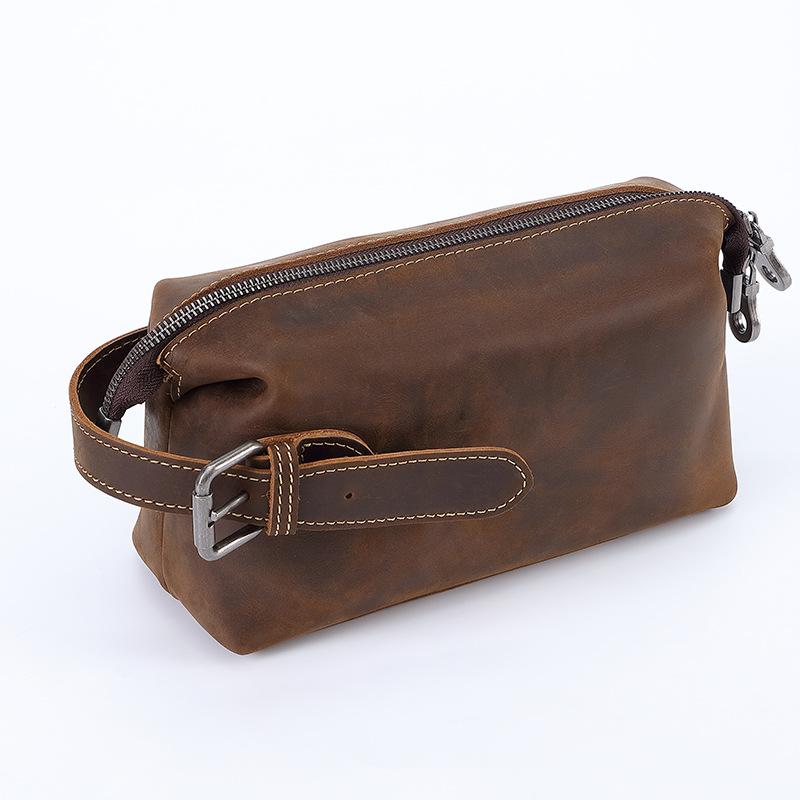 New Top Layer Cowhide Wash Bag, Genuine Leather Men s Handbag, Retro Cowhide Storage Bag
New Top Layer Cowhide Wash Bag, Genuine Leather Men s Handbag, Retro Cowhide Storage Bag