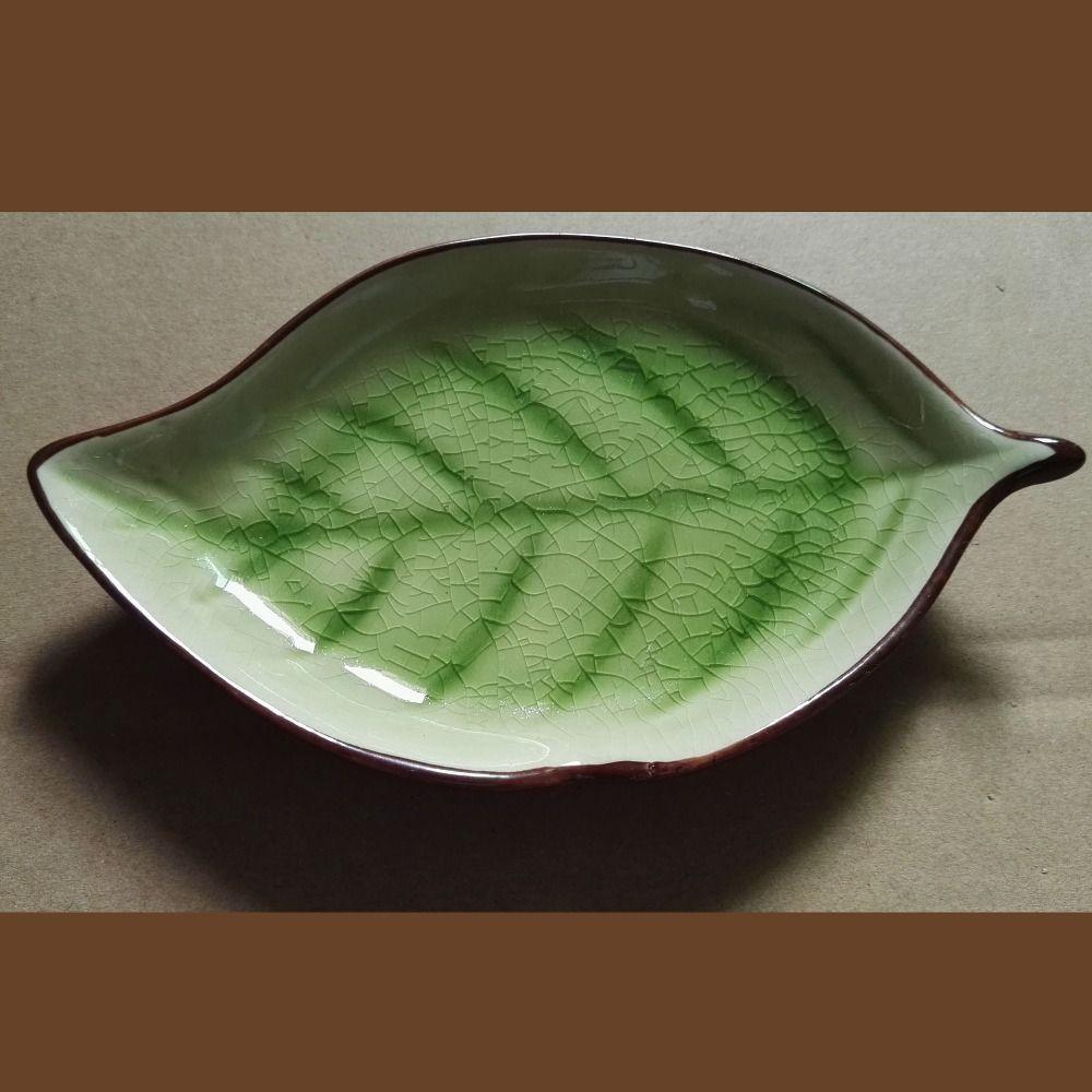 2 шт. Зеленая подставка для ложки в форме листа, тарелка для орехов, новая тарелка для закусок, обеденный стол A