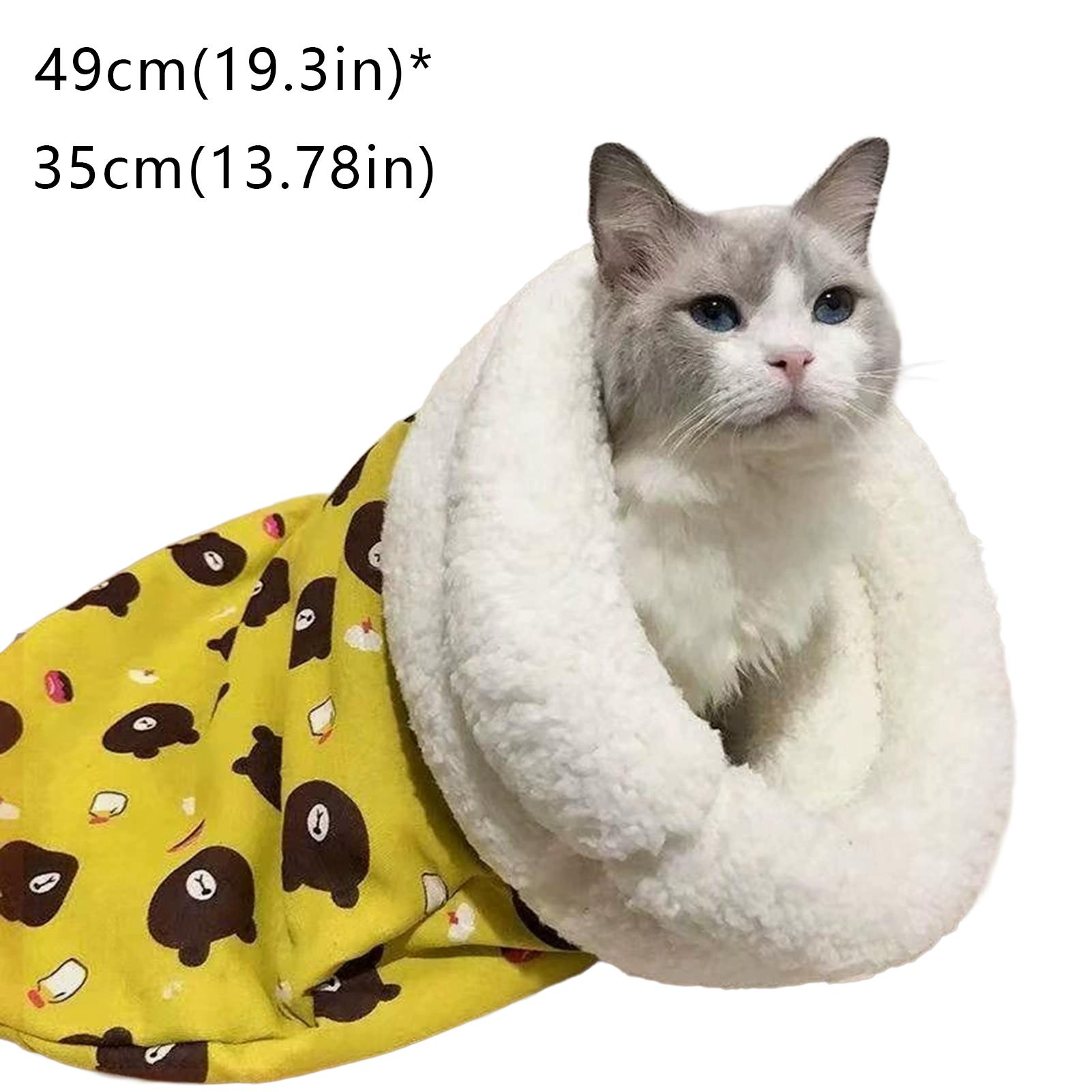 Pet Sleeping Bag for Cats and Dogs with Coral Fleece Lining Thickened Plush Warm Enclosed Cat Bed for Four Seasons Comfort
Pet Sleeping Bag for Cats and Dogs with Coral Fleece Lining Thickened Plush Warm Enclosed Cat Bed for Four Seasons Comfort