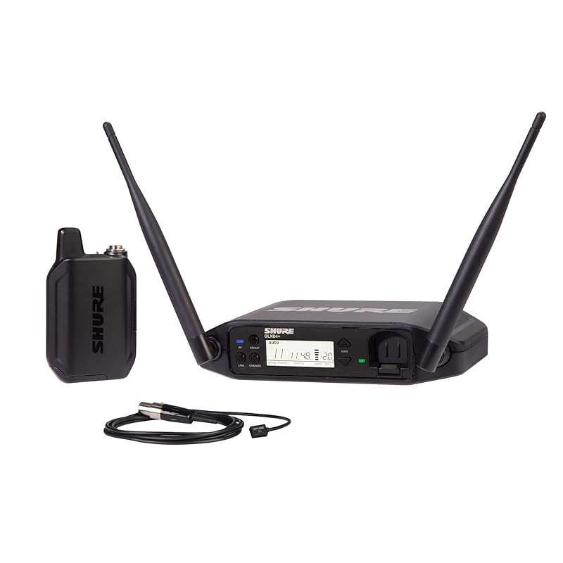 SHURE GLX-D14+/WL93 Lavalier Wireless System WL93 lavalier wireless Tabletop receiver/belt pack transmitter set/2.4GHz Easy and stable connection/Up
SHURE GLX-D14+/WL93 Lavalier Wireless System WL93 lavalier wireless Tabletop receiver/belt pack transmitter set/2.4GHz Easy and stable connection/Up