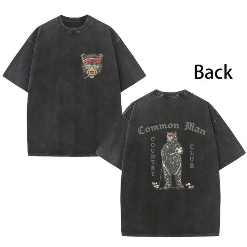 European Size Vintage-Inspired Men S Common For Man Club Graphic T-Shirt | Heavyweight Washed Tee With Bear And Letter Print, Retro Streetwear Style S чёрный
European Size Vintage-Inspired Men S Common For Man Club Graphic T-Shirt | Heavyweight Washed Tee With Bear And Letter Print, Retro Streetwear Style S чёрный
