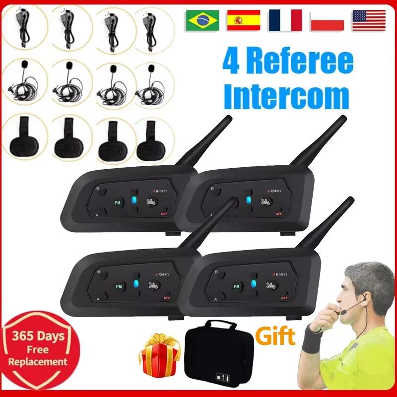 4 Users Football Referee Intercom Headset V4C Full Duplex Bluetooth Headphone Soccer Conference 1200M Coach Judger Interphone
4 Users Football Referee Intercom Headset V4C Full Duplex Bluetooth Headphone Soccer Conference 1200M Coach Judger Interphone