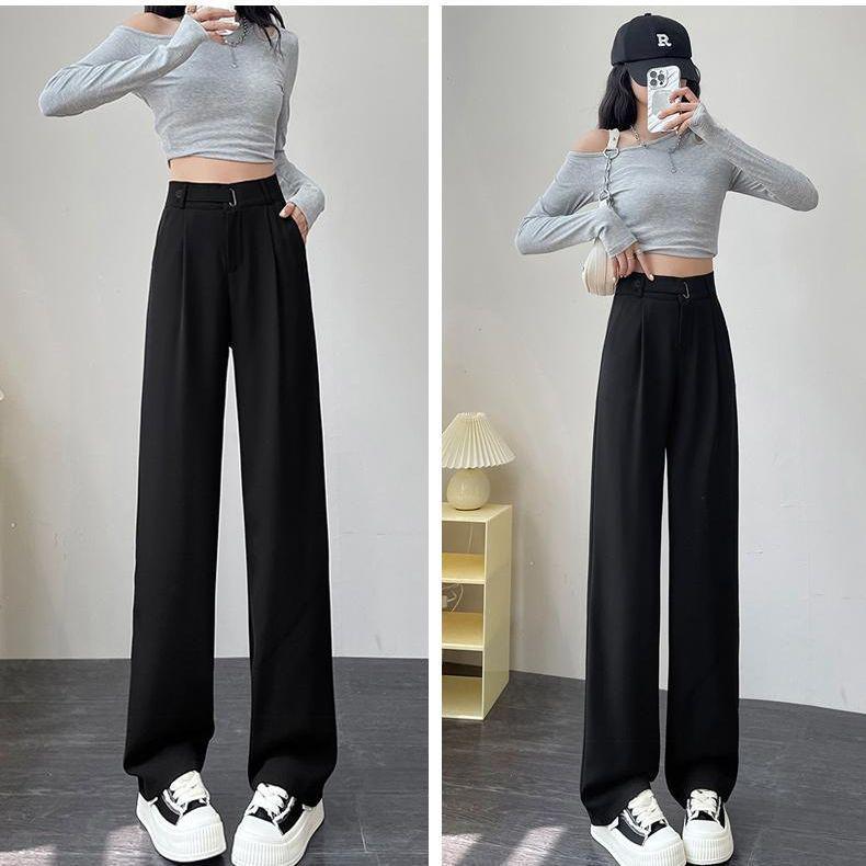 Women s Black High-Waisted Loose Fit Narrow-Leg Wide-Leg Pants, Autumn 2026 Collection M for 95-105 pounds
Women s Black High-Waisted Loose Fit Narrow-Leg Wide-Leg Pants, Autumn 2026 Collection M for 95-105 pounds