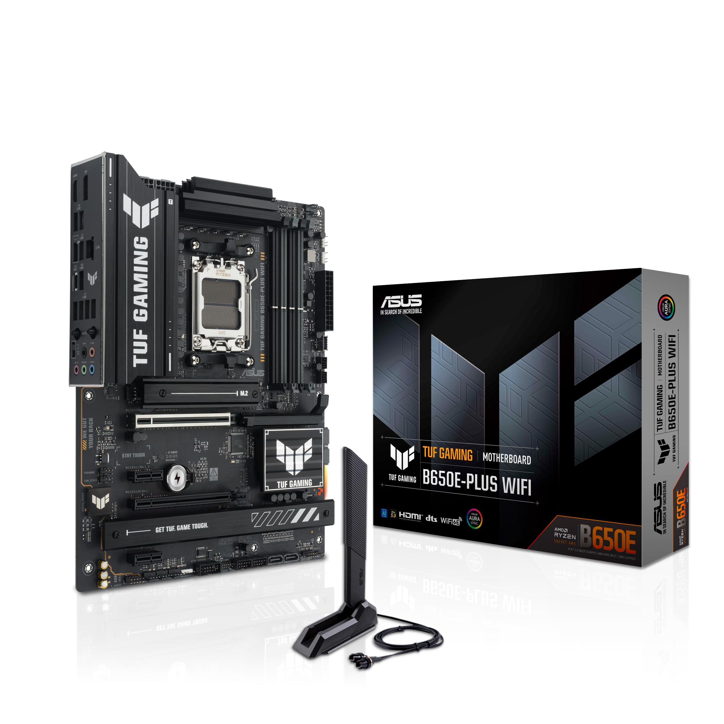 ASUS TUF GAMING B650E-PLUS WIFI ATX Motherboard for AMD Ryzen 9000, 8000, and 7000 Series AM5 Processors, Authorized Japanese Dealer
ASUS TUF GAMING B650E-PLUS WIFI ATX Motherboard for AMD Ryzen 9000, 8000, and 7000 Series AM5 Processors, Authorized Japanese Dealer