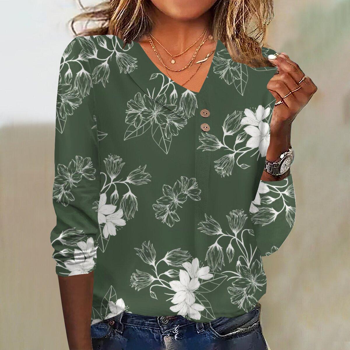 2023 Осенний новый модный женский повседневный топ с рукавом 3/4 и принтом больших размеров 
2023 Осенний новый модный женский повседневный топ с рукавом 3/4 и принтом больших размеров