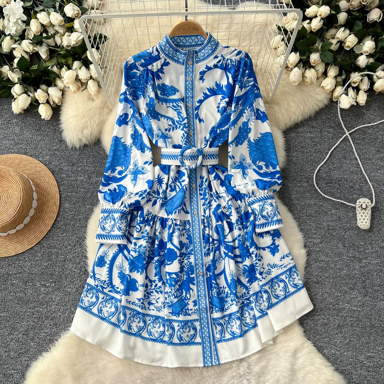 Весна-осінь Вінтажна сукня з принтом у палаці, жіночі короткі вечірні сукні з довгим рукавом і поясом 2XL синій
Весна-осінь Вінтажна сукня з принтом у палаці, жіночі короткі вечірні сукні з довгим рукавом і поясом 2XL синій