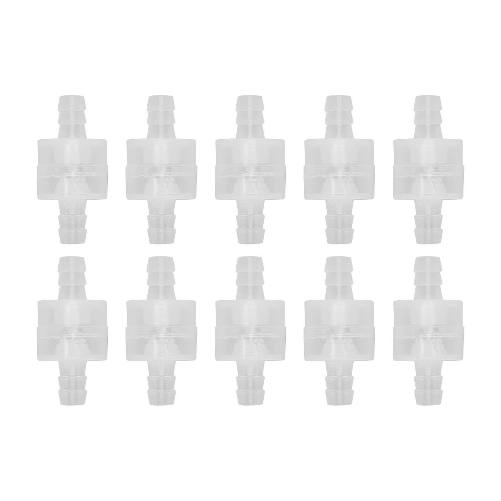 10 Pcs 1 Way Check Valve Translucent Water Stop Hose Check Valve with Spring for Chemical Industry
10 Pcs 1 Way Check Valve Translucent Water Stop Hose Check Valve with Spring for Chemical Industry