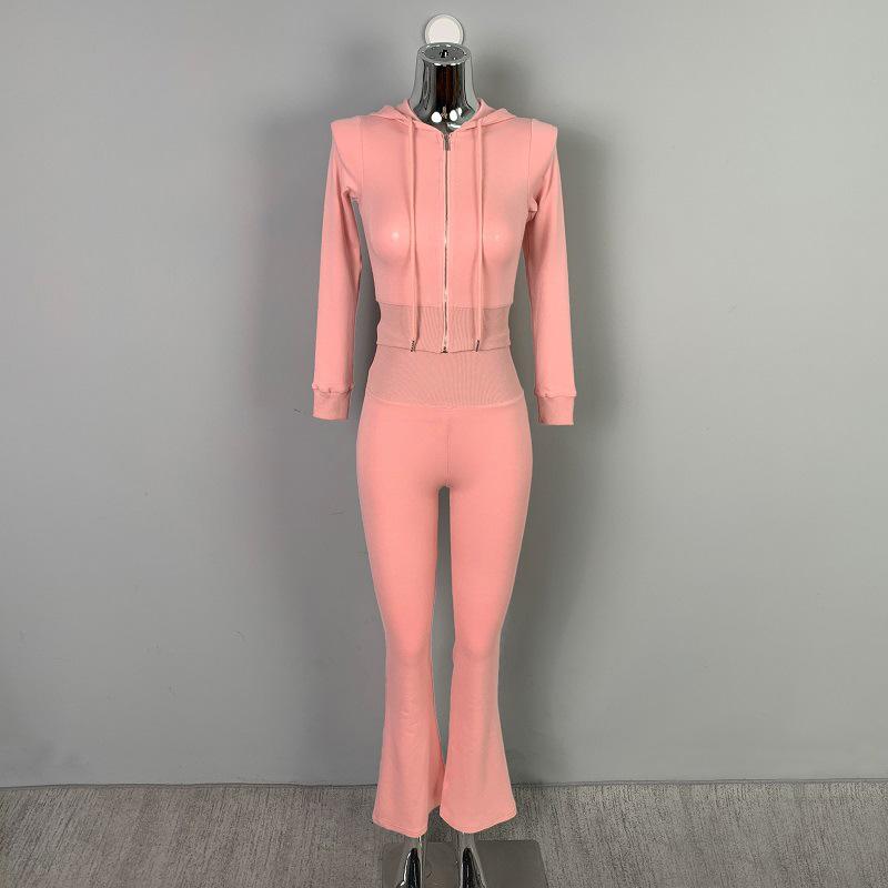 Korean Slim Fit Sportswear Set: Zipper Hoodie & High Waist Flare Pants One Size рожевий
Korean Slim Fit Sportswear Set: Zipper Hoodie & High Waist Flare Pants One Size рожевий