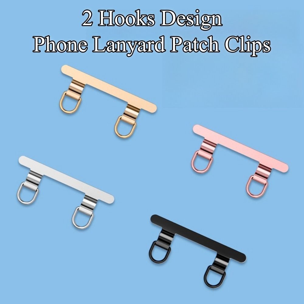 Ultra-thin Phone Lanyard Patch Clips 2 Hooks Hanging Cord Tether Tabs Connect Style B-Rose Gold
Ultra-thin Phone Lanyard Patch Clips 2 Hooks Hanging Cord Tether Tabs Connect Style B-Rose Gold
