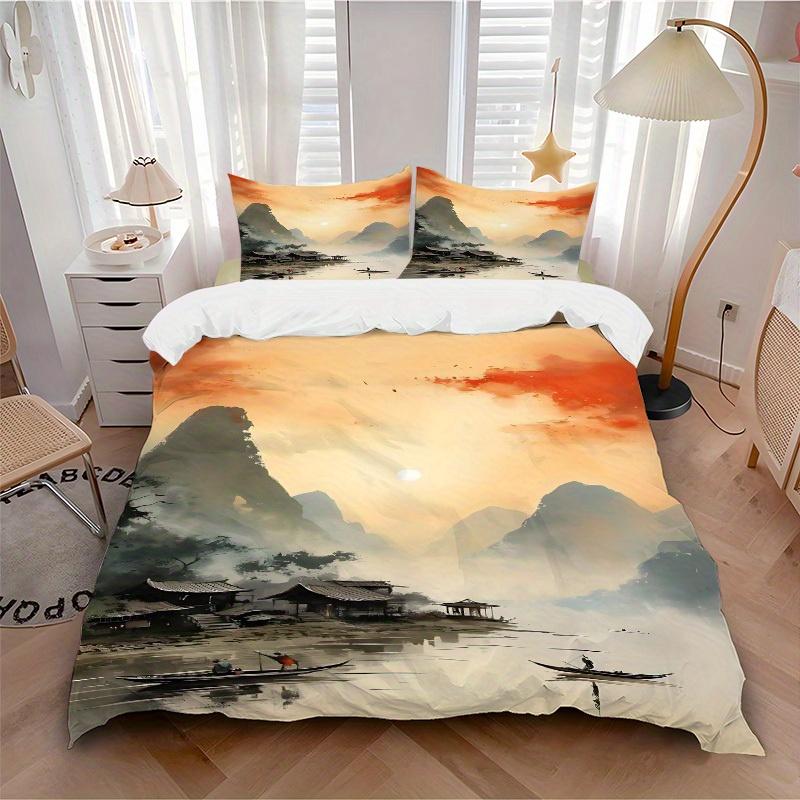 3pcs set Mountain Lake 1 Quilt Cover + 2 Pillowcases, All Seasons Bedroom Setting, Perfect for Home and Dorm Decor a194 135x200cm
3pcs set Mountain Lake 1 Quilt Cover + 2 Pillowcases, All Seasons Bedroom Setting, Perfect for Home and Dorm Decor a194 135x200cm