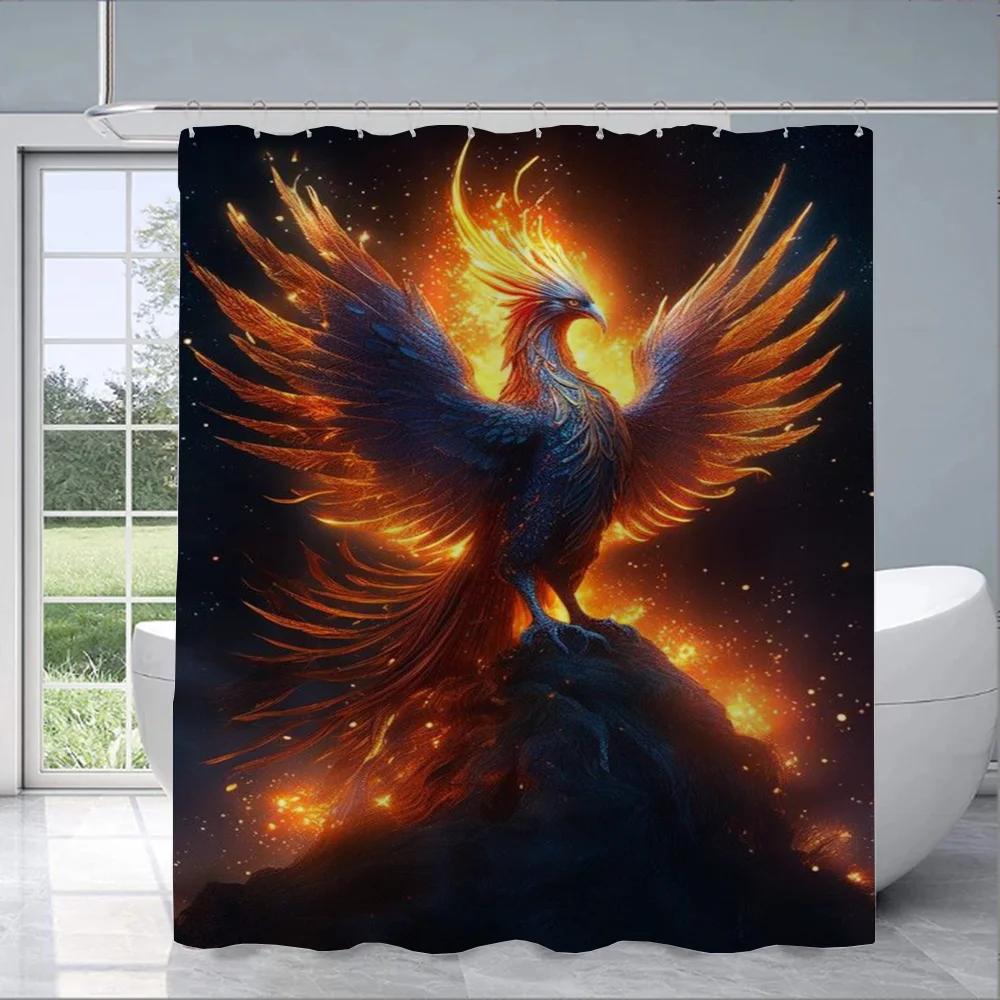 Phoenix Art Shower Curtain, Waterproof & Mildew-Resistant Bath Curtain with Mythical Design for Fantasy Bathroom Decor 120X180cm
Phoenix Art Shower Curtain, Waterproof & Mildew-Resistant Bath Curtain with Mythical Design for Fantasy Bathroom Decor 120X180cm
