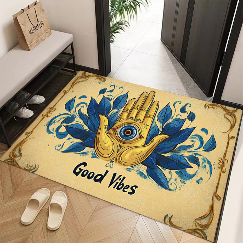 GOOD Vibes Palm Eye of Evil Welcome Rug Creative Stones Doormat Living Room Bedroom Floor Mat Home Decor Kitchen Nonslip Mat 40x60cm
GOOD Vibes Palm Eye of Evil Welcome Rug Creative Stones Doormat Living Room Bedroom Floor Mat Home Decor Kitchen Nonslip Mat 40x60cm