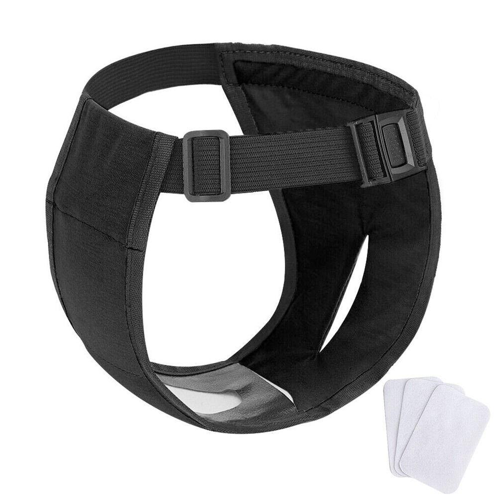 Washable Dog Physiological Nappies With 3 Cotton Pads Dog Sanitary Pants Female Dogs In Heat Black-XS
Washable Dog Physiological Nappies With 3 Cotton Pads Dog Sanitary Pants Female Dogs In Heat Black-XS