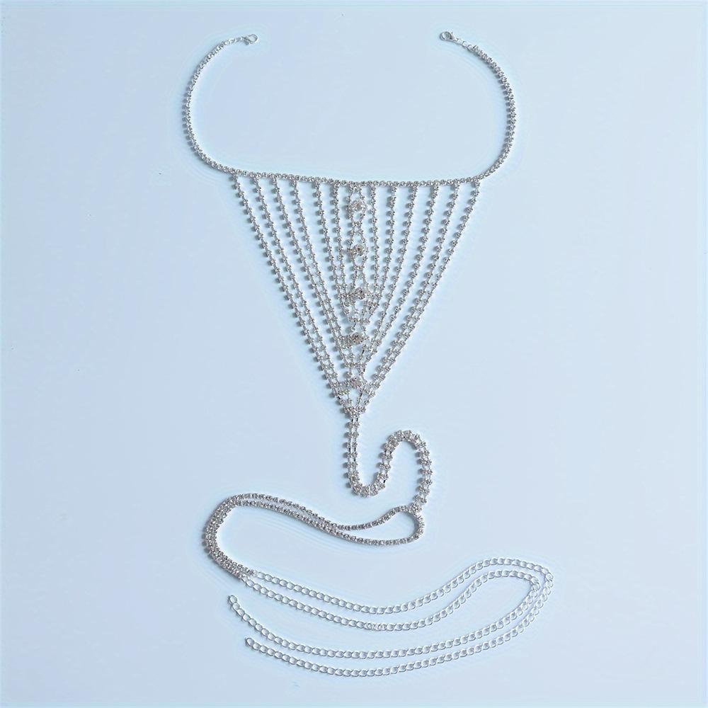 Stylish Hollow Rhinestone Body Chain Waist Chain, Nightclub Party Exaggerated Women S Bikini Accessories срібний
Stylish Hollow Rhinestone Body Chain Waist Chain, Nightclub Party Exaggerated Women S Bikini Accessories срібний