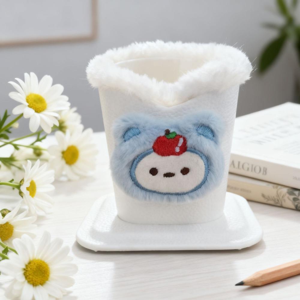 PU Leather Eyeglass Stand Cartoon Glasses Box Cute Pen Holder Desk Organizer Bear - White
PU Leather Eyeglass Stand Cartoon Glasses Box Cute Pen Holder Desk Organizer Bear - White