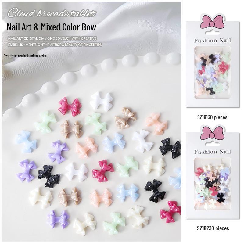 30-Piece Mixed Color 3D Resin Nail Art Stickers: Bow, Wind Chime, Ribbon, Rhinestone Embellishments
30-Piece Mixed Color 3D Resin Nail Art Stickers: Bow, Wind Chime, Ribbon, Rhinestone Embellishments