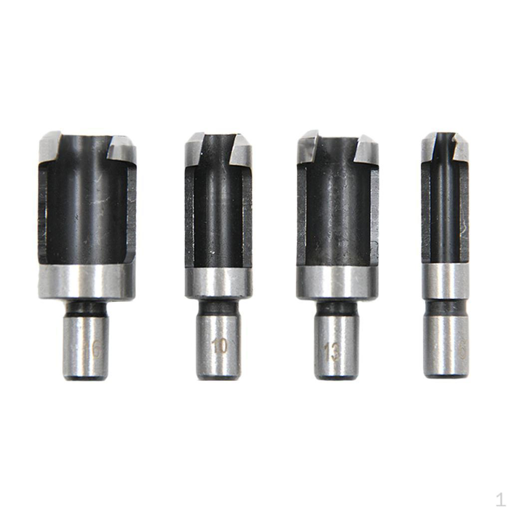 4 Pieces Carbon Steel Round Shank Wood Work Plug Cutter Cutting Power Tool Drill Bit Set
4 Pieces Carbon Steel Round Shank Wood Work Plug Cutter Cutting Power Tool Drill Bit Set