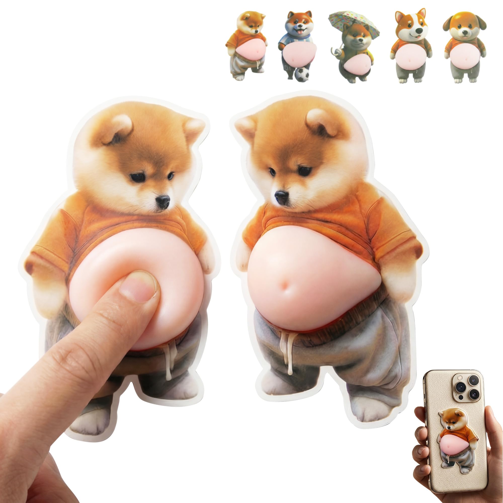 Chubby Dog Squishy 3D Marshmallow Cute Squeeze Stress for Cell Phones and Fluffy and Relaxing Gift Stickers, Belly, Texture, Stickers, Relief,
Chubby Dog Squishy 3D Marshmallow Cute Squeeze Stress for Cell Phones and Fluffy and Relaxing Gift Stickers, Belly, Texture, Stickers, Relief,