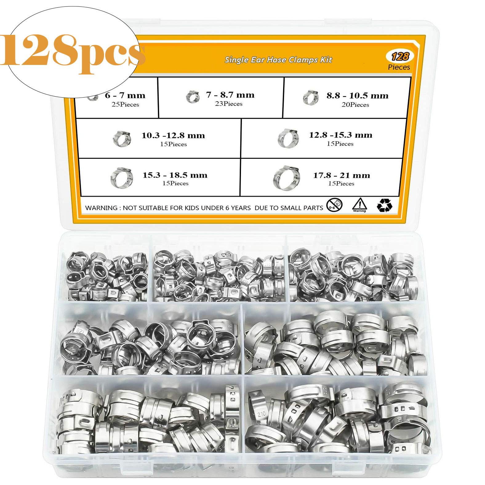 Набор бесступенчатых хомутов с одним ушком, 128 шт., хомут для шланга, зажим, нержавеющая сталь 304, хомут для трубы с одним ушком, хомут для трубы PEX
Набор бесступенчатых хомутов с одним ушком, 128 шт., хомут для шланга, зажим, нержавеющая сталь 304, хомут для трубы с одним ушком, хомут для трубы PEX