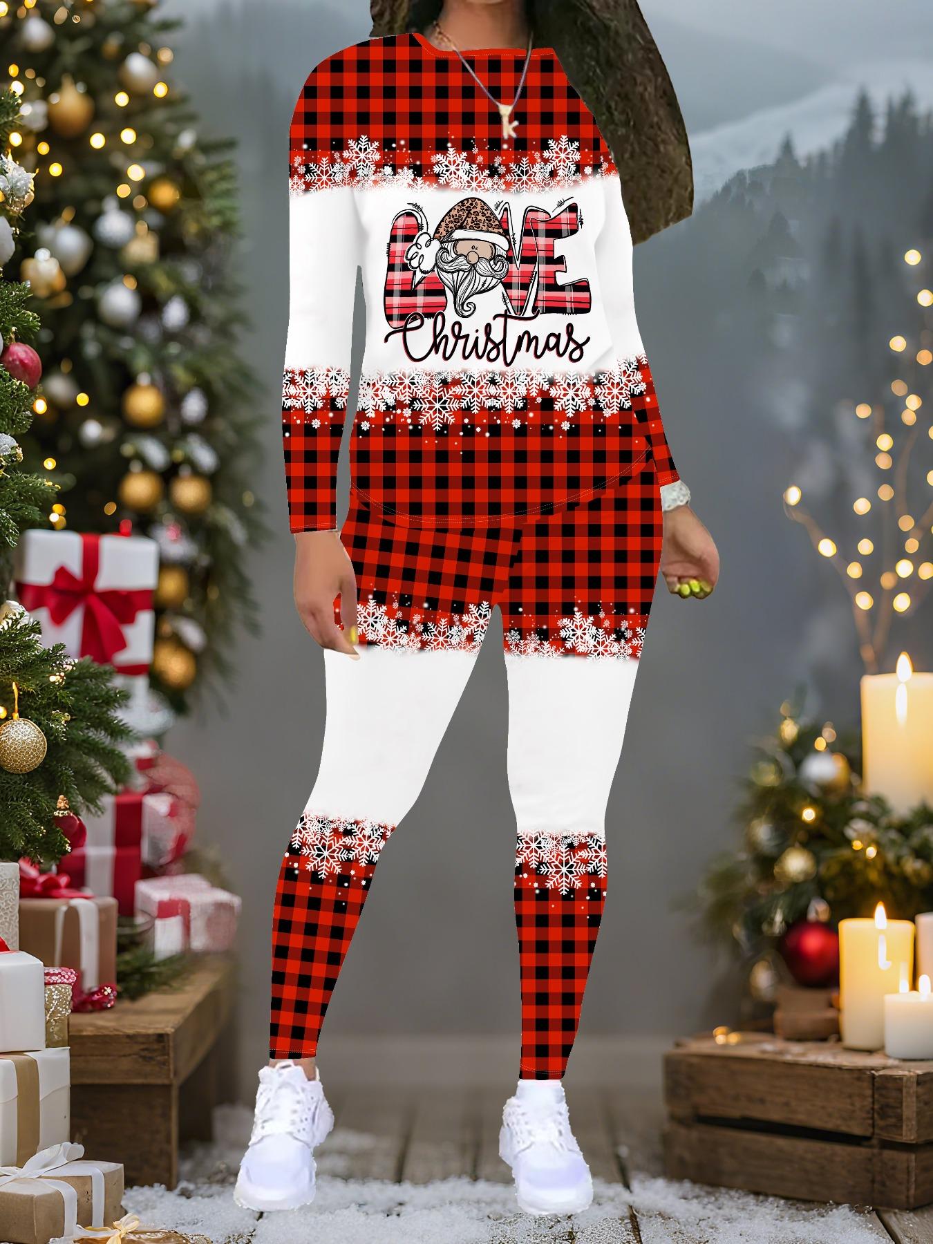 Женский рождественский костюм-двойка с принтом: Топ с длинным рукавом и круглым вырезом и брюки, праздничный лимитированный повседневный костюм для вечеринки в подарок S белый
Женский рождественский костюм-двойка с принтом: Топ с длинным рукавом и круглым вырезом и брюки, праздничный лимитированный повседневный костюм для вечеринки в подарок S белый