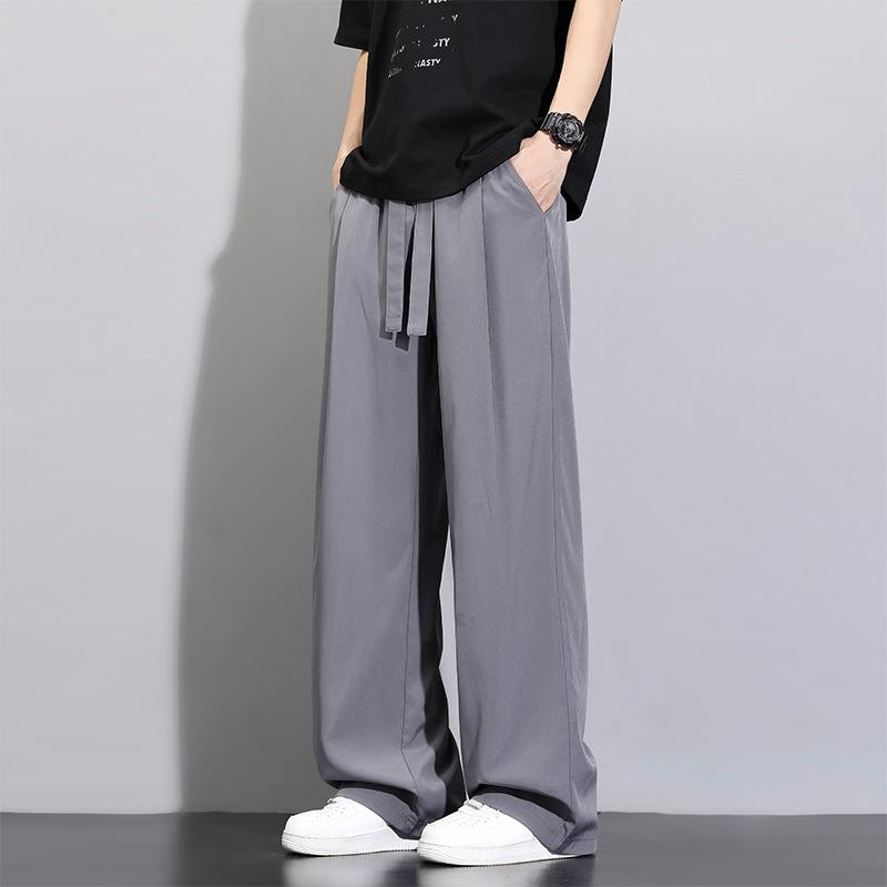 Черные брюки для мужчин, летние прямые свободные брюки с драпировкой, летние новые повседневные брюки из ледяного шелка, быстросохнущие 4XL
Черные брюки для мужчин, летние прямые свободные брюки с драпировкой, летние новые повседневные брюки из ледяного шелка, быстросохнущие 4XL